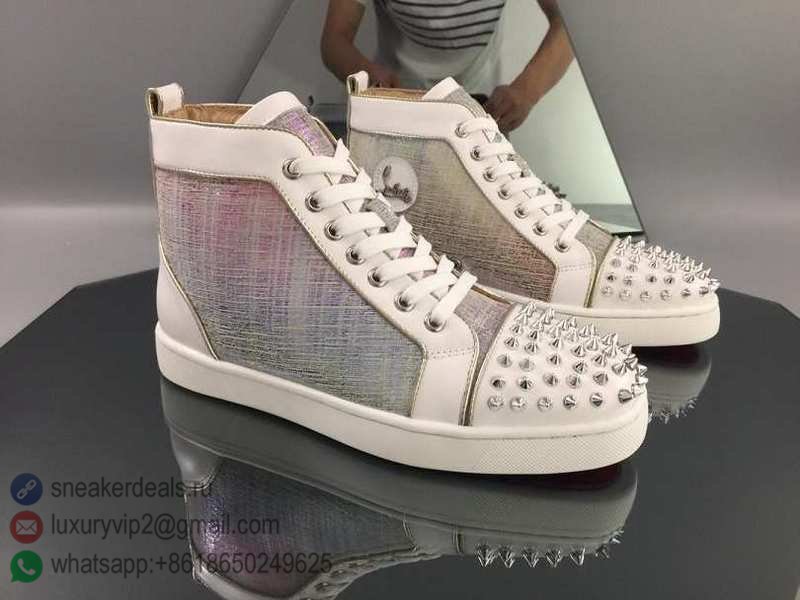 CHRISTIAN LOUBOUTIN UNISEX HIGH SNEAKERS FADING WHITE D8010330